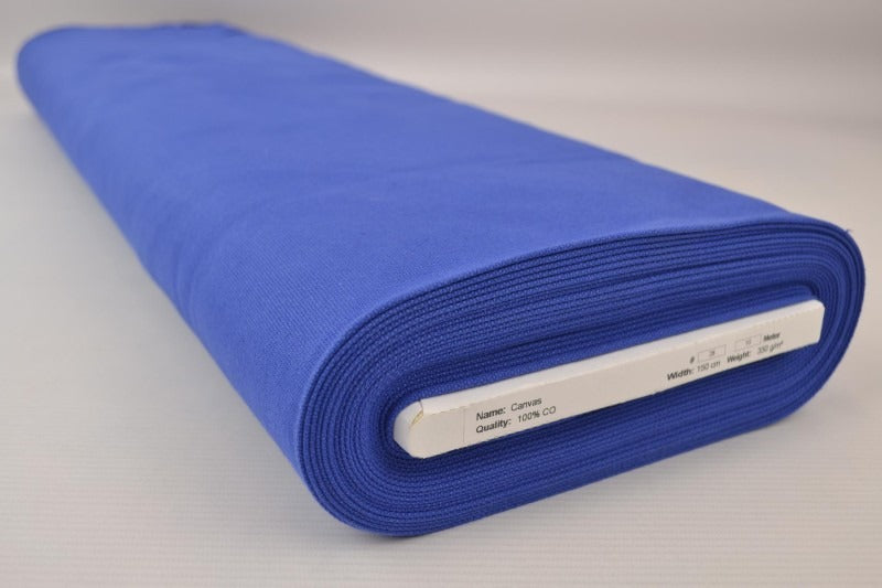 MÖRKBLÅ BOMULLSCANVAS – TÄTT VÄVD 350 g/m², OEKO-TEX