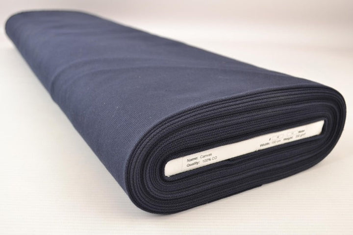 MARINBLÅ BOMULLSCANVAS – TÄTT VÄVD 350 g/m², OEKO-TEX