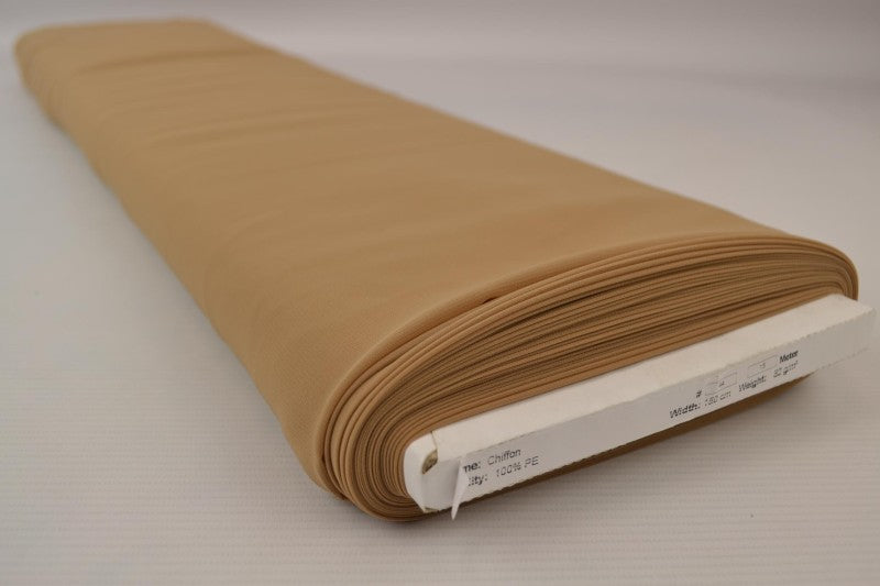 Mörk beige chiffong – lätt, transparent & med vackert fall (bild 2 av 7)