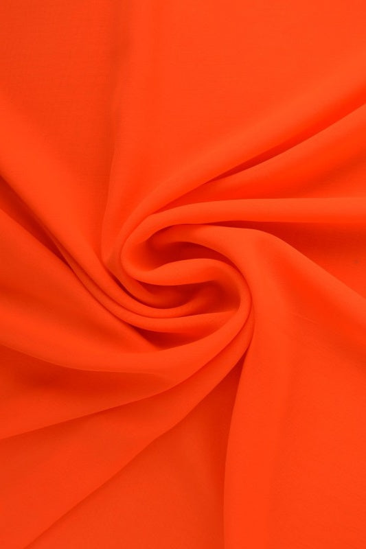 Mörk neon orange chiffong – lätt, transparent & med vackert fall (bild 1 av 7)