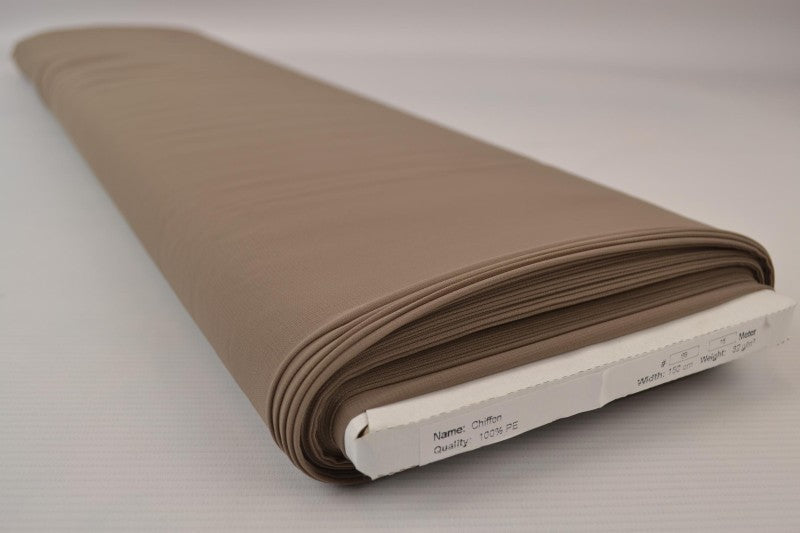 Taupe chiffong – lätt, transparent & med vackert fall (bild 2 av 7)
