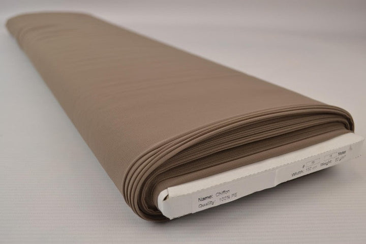 Taupe chiffong – lätt, transparent & med vackert fall (bild 2 av 7)