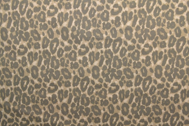 Beige bomullspoplin med leopardtryck – brun & svart (bild 3 av 3)