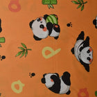 ORANGE BOMULLSPOPLIN MED PANDATRYCK
