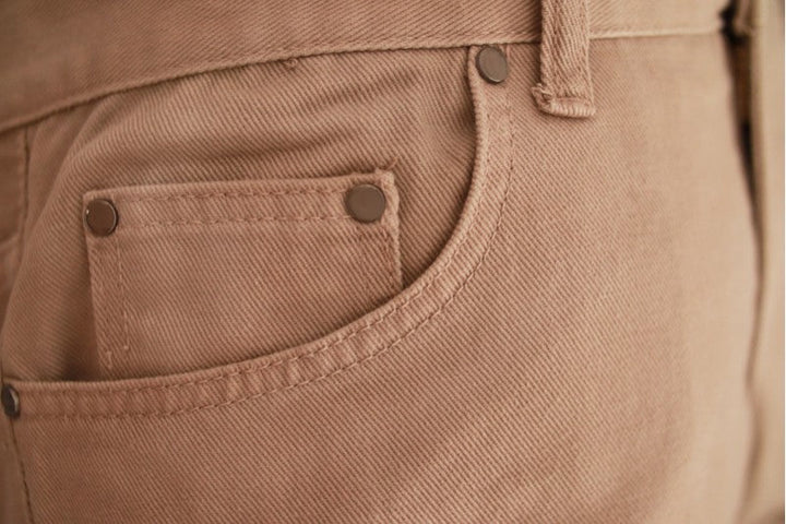 Mossgrön bomullstwill med stretch – diagonal twill & formfast komfort (bild 6 av 7)
