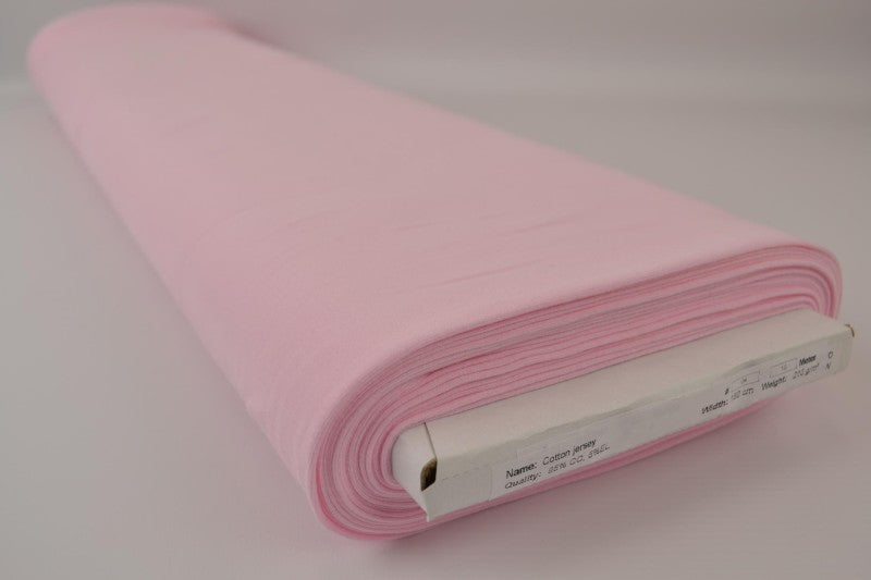 Ljusrosa bomullsjersey – naturlig, andningsbar & stretchig (bild 2 av 8)