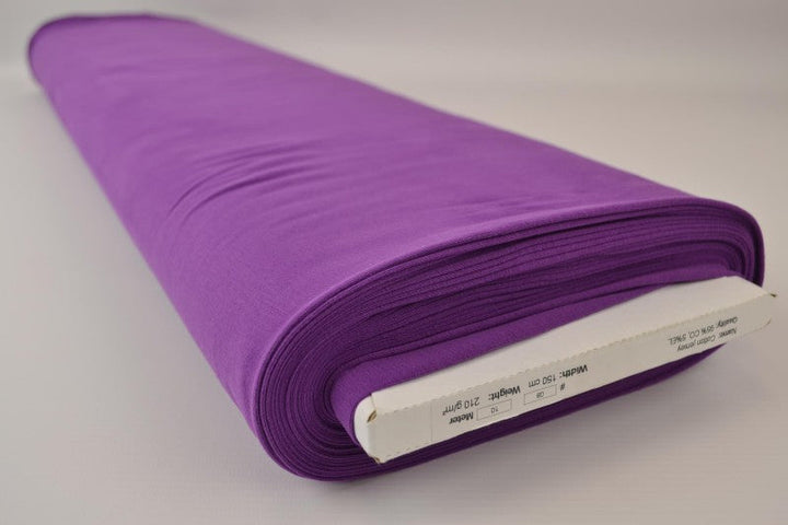 Mörk lila bomullsjersey – naturlig, andningsbar & stretchig (bild 2 av 8)