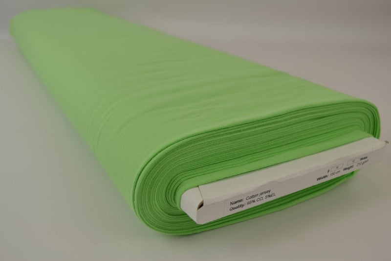 Limegrön bomullsjersey – naturlig, andningsbar & stretchig (bild 2 av 8)