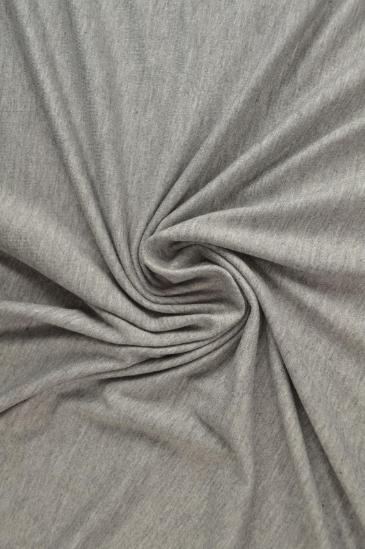 Grå melange viscose jersey tyg med stretch (bild 1 av 4)