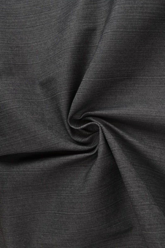 Mörkgrå otvättat denim med stretch – 370 g/m² (bild 1 av 9)