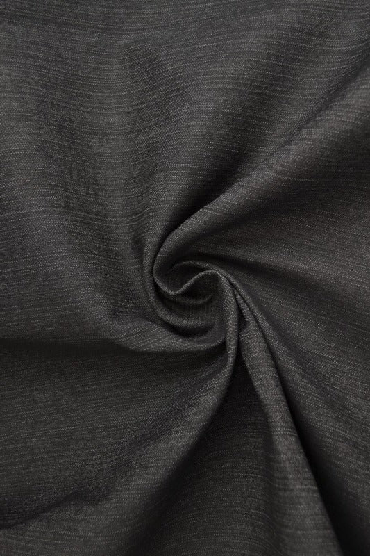 Mörk antracit otvättat denim med stretch – 370 g/m² (bild 1 av 9)