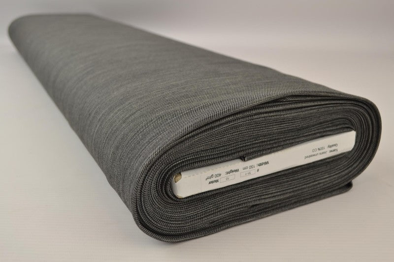 Kyl mellangrå otvättat denim med stretch – 370 g/m² (bild 2 av 9)