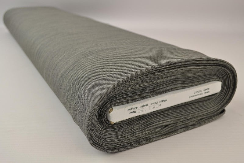 Ljusgrå otvättat denim med stretch – 370 g/m² (bild 2 av 9)