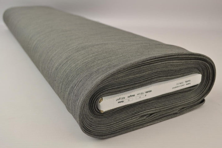 Ljusgrå otvättat denim med stretch – 370 g/m² (bild 2 av 9)