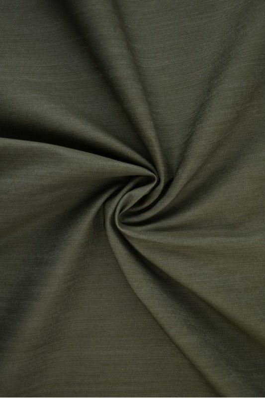 Khaki otvättat denim med stretch – 370 g/m² (bild 1 av 8)
