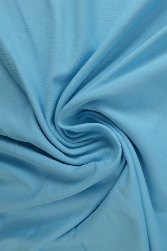 Aqua french terry – mjuk bomullsstickad metervara med stretch (bild 1 av 5)