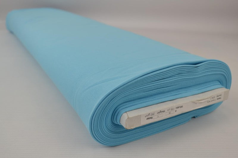 Aqua french terry – mjuk bomullsstickad metervara med stretch (bild 2 av 5)