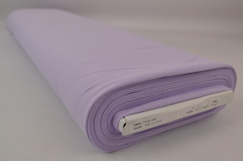Lavendel french terry – mjuk bomullsstickad metervara med stretch (bild 2 av 5)