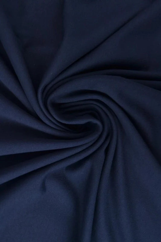 Navy french terry – mjuk bomullsstickad metervara med stretch (bild 1 av 5)
