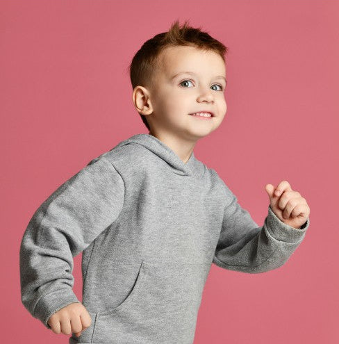 Dammig rosa french terry – mjuk bomullsstickad metervara med stretch (bild 4 av 5)
