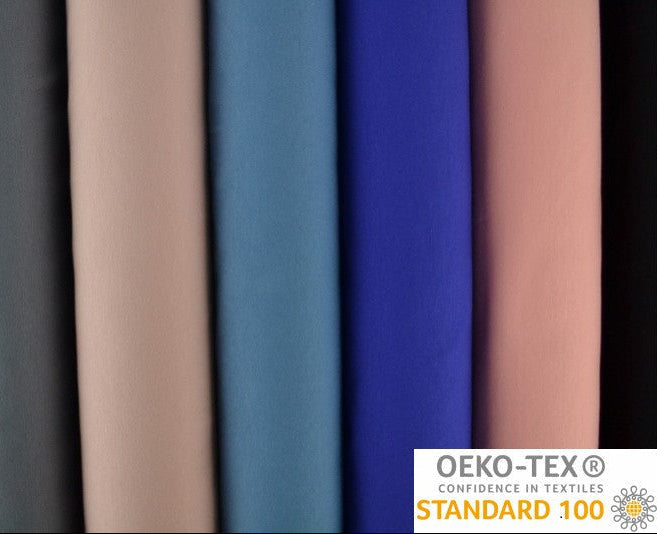 Mosgrön french terry – mjuk bomullsstickad metervara med stretch (bild 5 av 5)