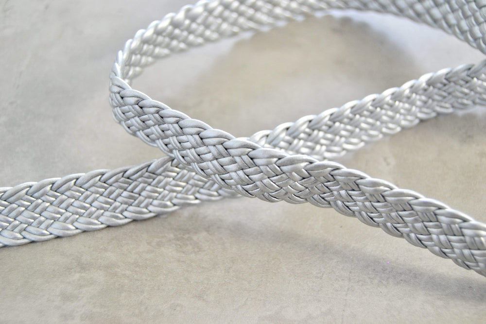 FLÄTAT BAND SILVER 20MM