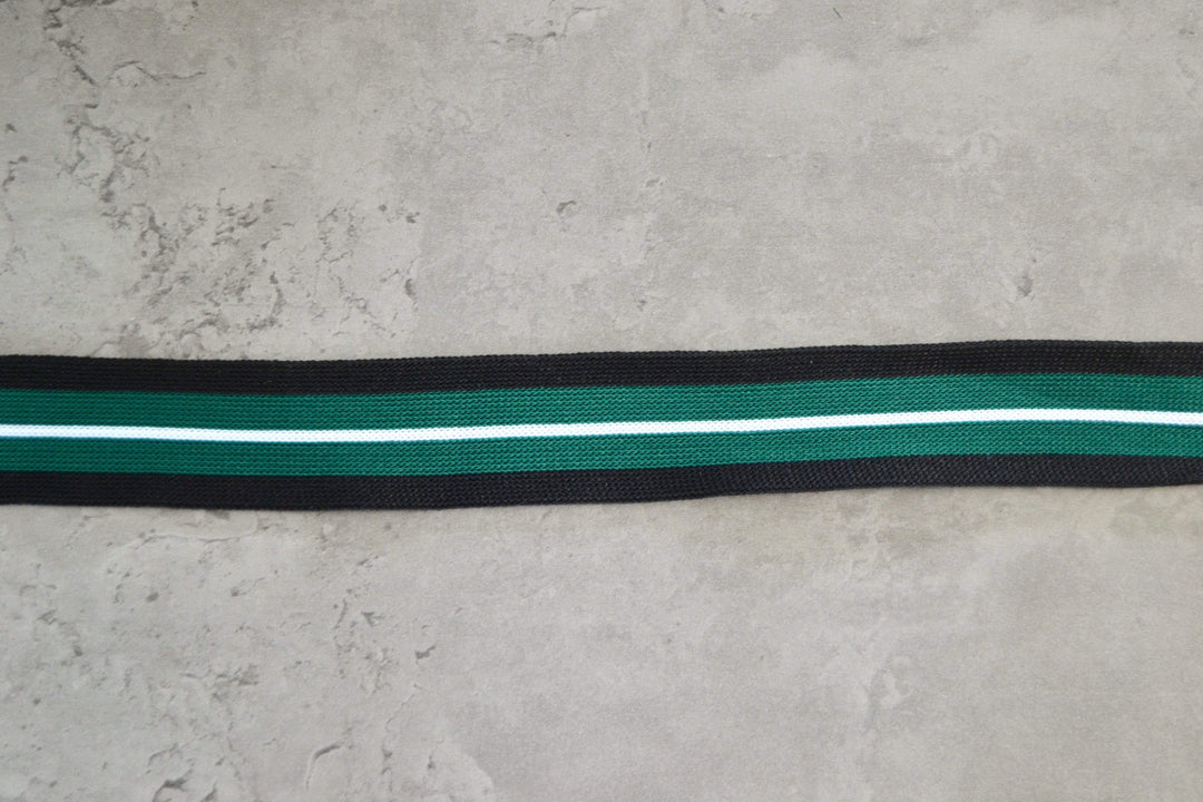 Grön och svart randigt band 20mm (bild 1 av 2)