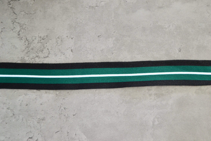 Grön och svart randigt band 20mm (bild 1 av 2)