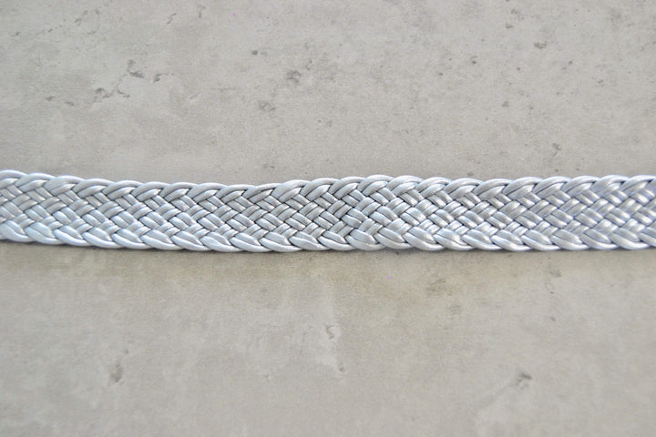 FLÄTAT BAND SILVER 20MM