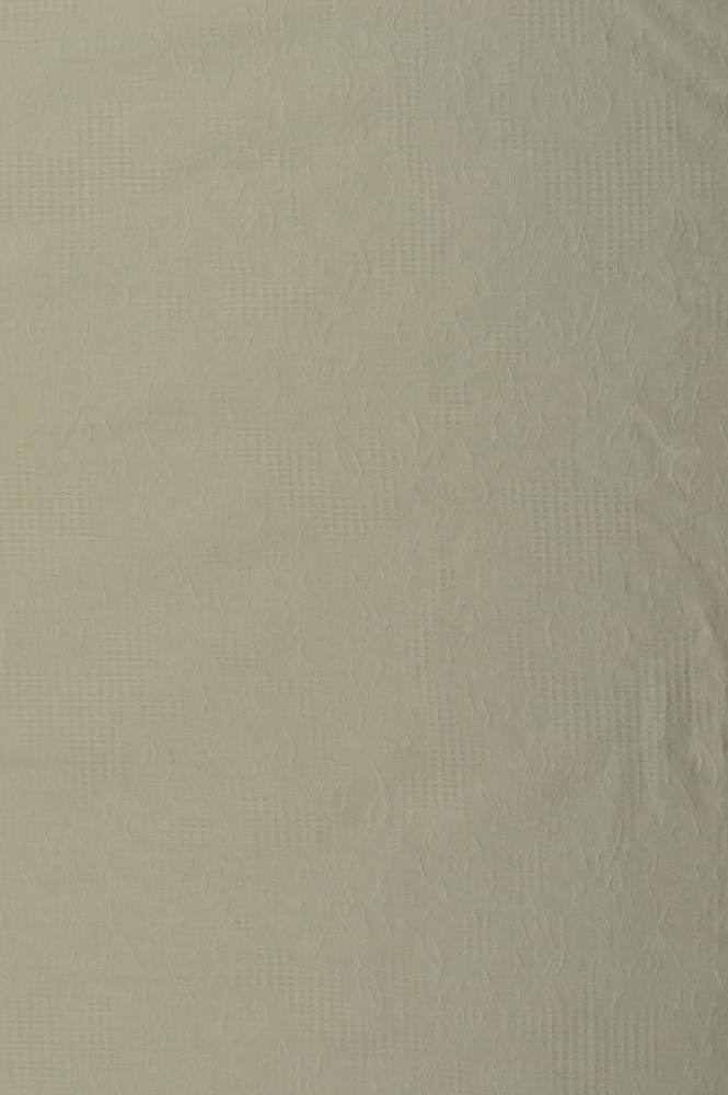 Vit bomulls jacquard – våffelstruktur med blommotiv (bild 3 av 5)