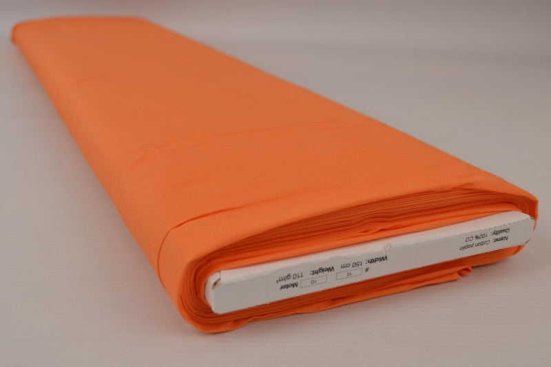 Orange bomullspoplin – tätt vävt bomullstyg (bild 2 av 10)