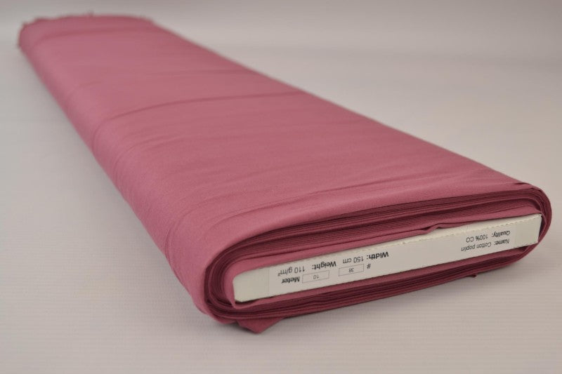 Vintage mörk rosa bomullspoplin – tätt vävt bomullstyg (bild 2 av 10)