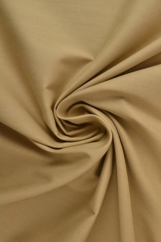 Vintage beige bomullspoplin – tätt vävt bomullstyg (bild 1 av 10)
