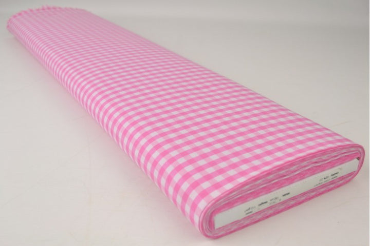 ROSA GINGHAM RUTIGT BOMULLSTYG 6,5 MM GINGHAM RUTOR – OEKO-TEX BOMULL, LÄTT & ANDNINGSBART