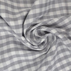 GRÅ GINGHAM RUTIGT BOMULLSTYG 6,5 MM GINGHAM RUTOR