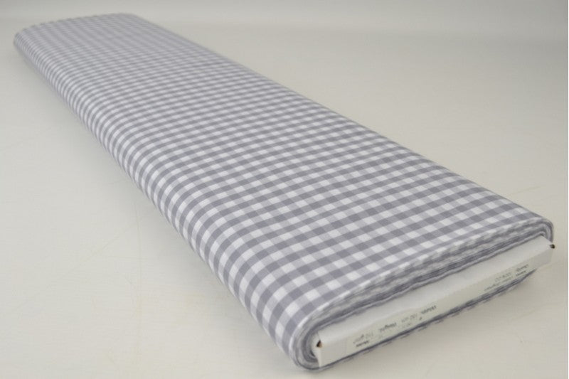 GRÅ GINGHAM RUTIGT BOMULLSTYG 6,5 MM GINGHAM RUTOR – OEKO-TEX BOMULL, LÄTT & ANDNINGSBART