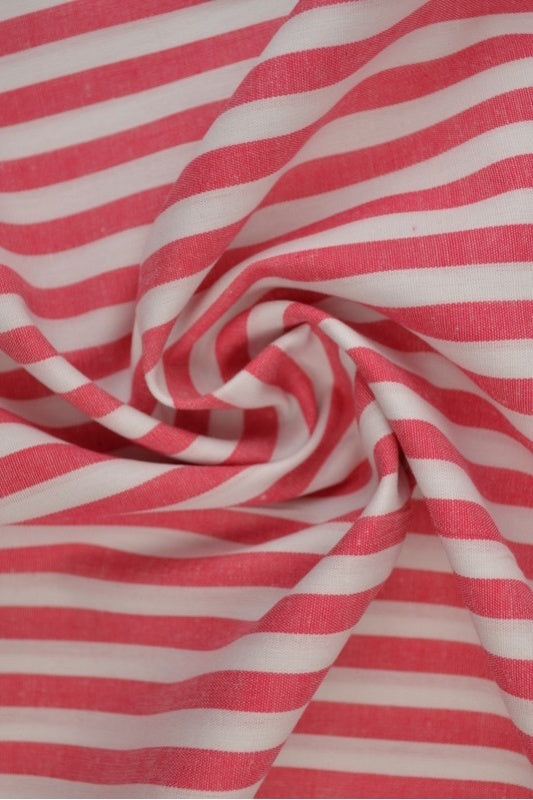 PINK GINGHAM RANDIGT BOMULLSTYG 6,5 MM – OEKO-TEX BOMULL, LÄTT & ANDNINGSBART