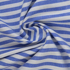 BLÅ GINGHAM RANDIGT BOMULLSTYG 6,5 MM
