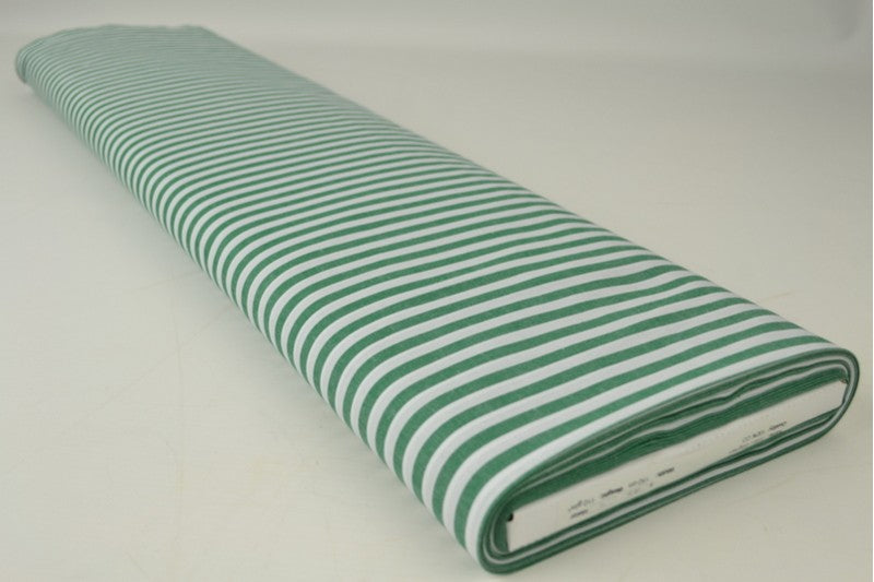 GRÖN GINGHAM RANDIGT BOMULLSTYG 6,5 MM – OEKO-TEX BOMULL, LÄTT & ANDNINGSBART