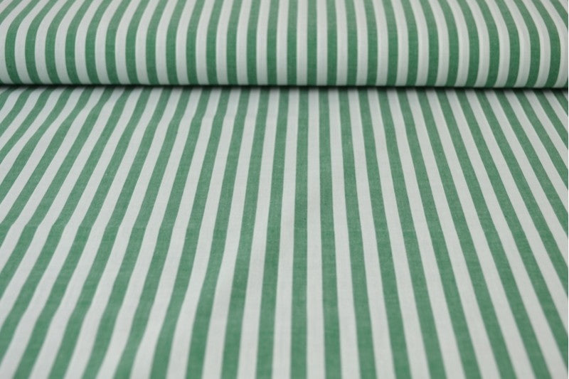 GRÖN GINGHAM RANDIGT BOMULLSTYG 6,5 MM – OEKO-TEX BOMULL, LÄTT & ANDNINGSBART