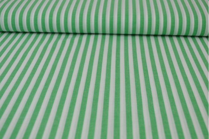 LJUSGRÖN GINGHAM RANDIGT BOMULLSTYG 6,5 MM – OEKO-TEX BOMULL, LÄTT & ANDNINGSBART