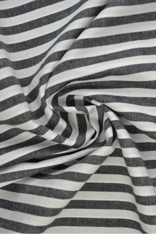 SVART GINGHAM RANDIGT BOMULLSTYG 6,5 MM – OEKO-TEX BOMULL, LÄTT & ANDNINGSBART