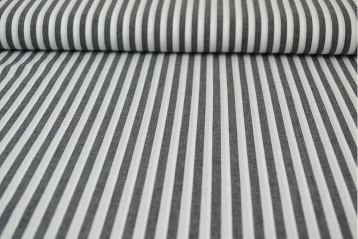 SVART GINGHAM RANDIGT BOMULLSTYG 6,5 MM – OEKO-TEX BOMULL, LÄTT & ANDNINGSBART