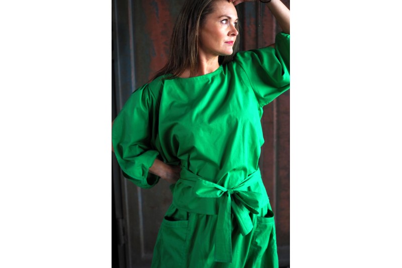 ORANGE BOMULLSPOPLIN – TÄTT VÄVT BOMULLSTYG