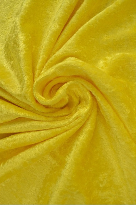 Gul krossad velour – stickad, stretchig & glansfullt fall (bild 1 av 7)