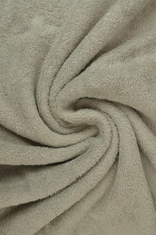 SILVERGRÅ DUBBELSIDIG FROTTÉ – ABSORBERANDE HANDDUKSTYG (OEKO-TEX)