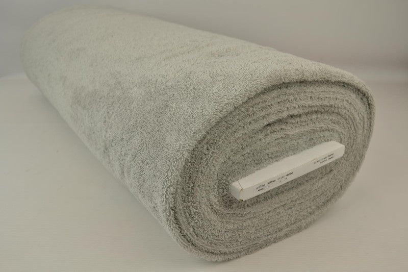SILVERGRÅ DUBBELSIDIG FROTTÉ – ABSORBERANDE HANDDUKSTYG (OEKO-TEX)