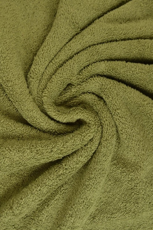 MOSSGRÖN DUBBELSIDIG FROTTÉ – ABSORBERANDE HANDDUKSTYG (OEKO-TEX)