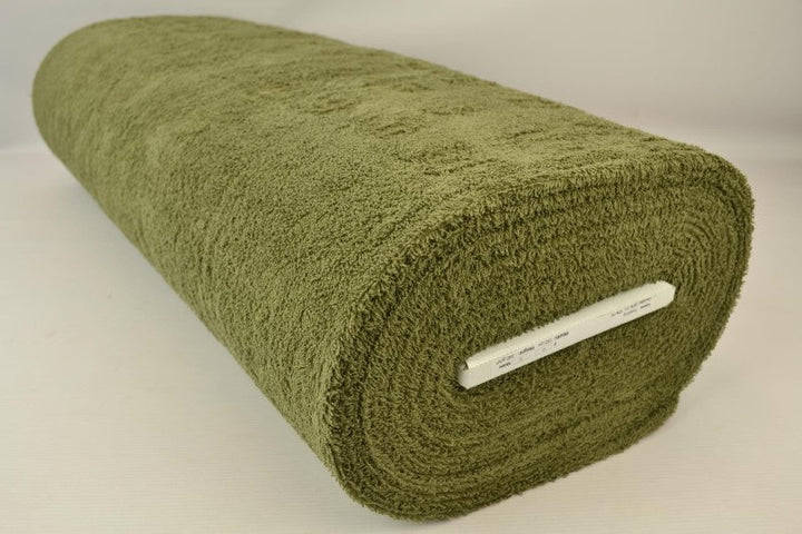 MOSSGRÖN DUBBELSIDIG FROTTÉ – ABSORBERANDE HANDDUKSTYG (OEKO-TEX)