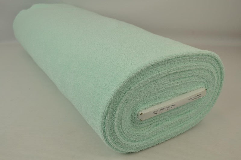 MINTGRÖN DUBBELSIDIG FROTTÉ – ABSORBERANDE HANDDUKSTYG (OEKO-TEX)